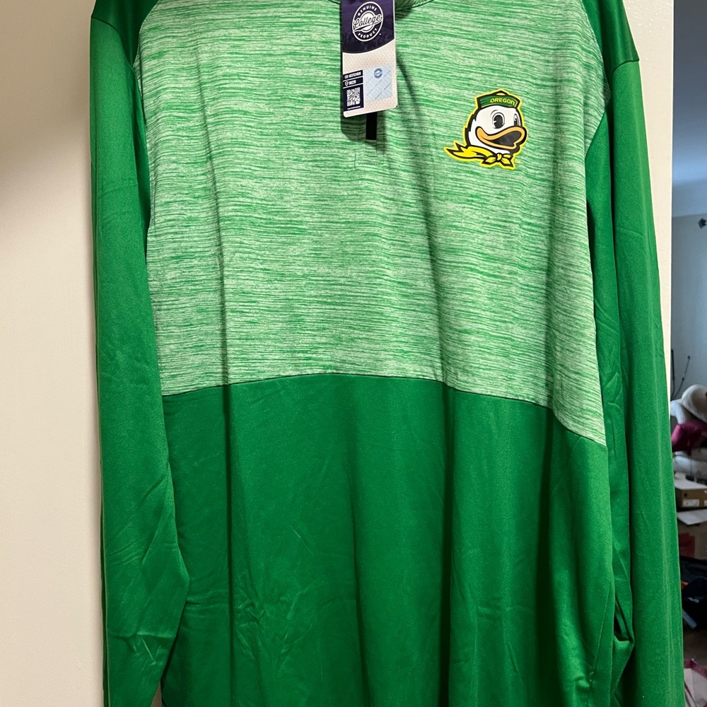 Oregon Ducks men 1/4 zip Long Sleeve Shirt